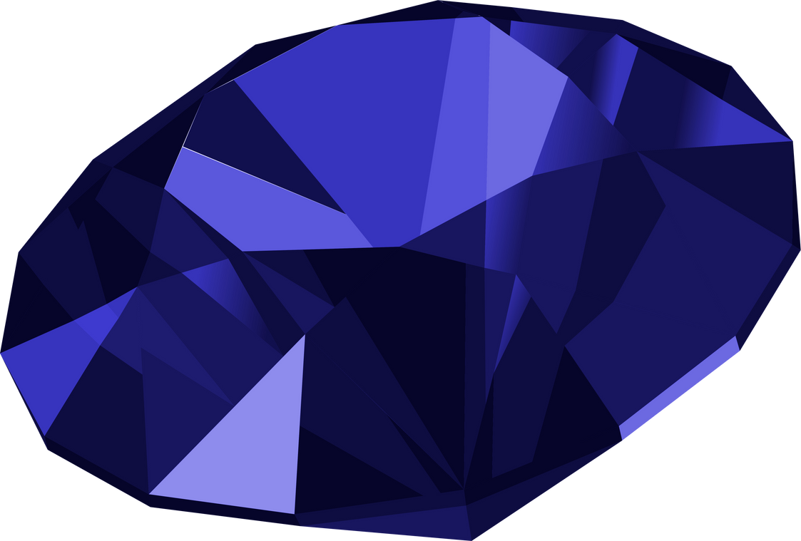 Sapphire precious stone, brilliant gemstone shape